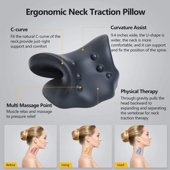 Neck & Shoulder Relaxer Cervical Traction Neck Stretcher Massage Device - Picture 11 of 13